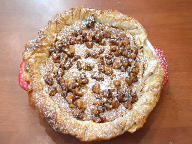 Pumpkin Pie with Phyllo Crust and Maple Walnut Brittle
