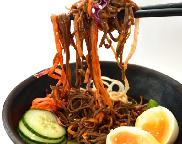 Cold Korean Noodle Salad With A Spicy Gochujang Dressing