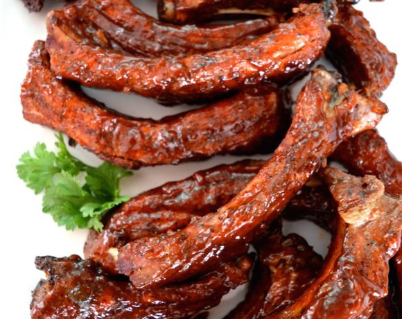 Spicy Barbecued Ribs With Homemade Sweet BBQ Sauce