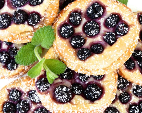 Puff Pastry Blueberry Cream Cheese Tarts With Lemon Curd