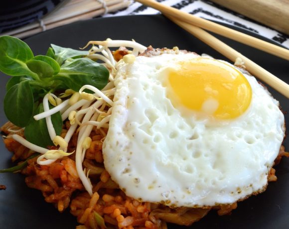 Kimchi Fried Rice With Gochujang And A Crispy Fried Egg