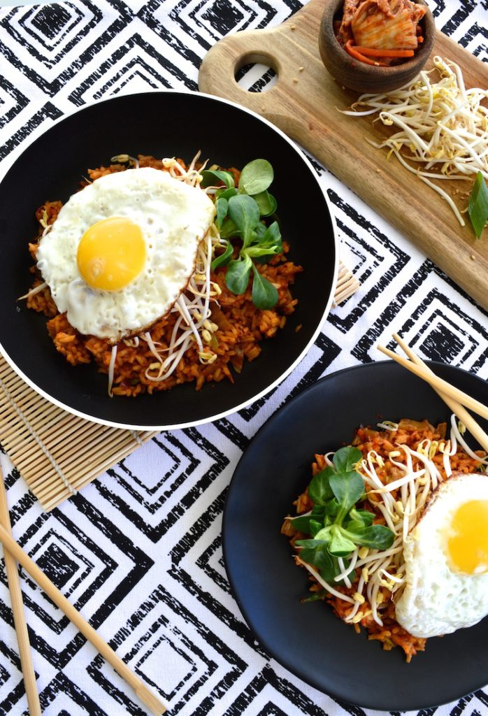 Kimchi Fried Rice With Gochujang And A Crispy Fried Egg