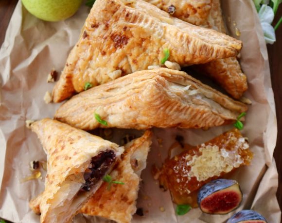 Fig And Pear Puff Pastry Turnover With Fresh Honeycomb
